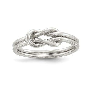 925 Sterling Silver Celtic Love Knot Anniversary Valentine Gift Ring, Size 7